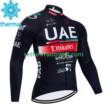 Uae Emirates Radtrikot Winter Thermal Fleece 2023 N001